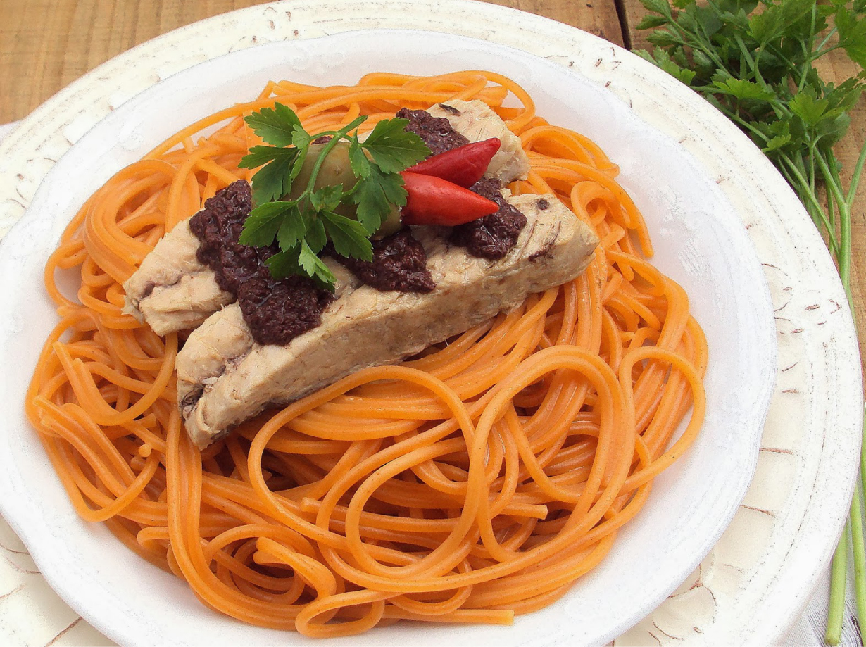Esparguete picante com codorniz